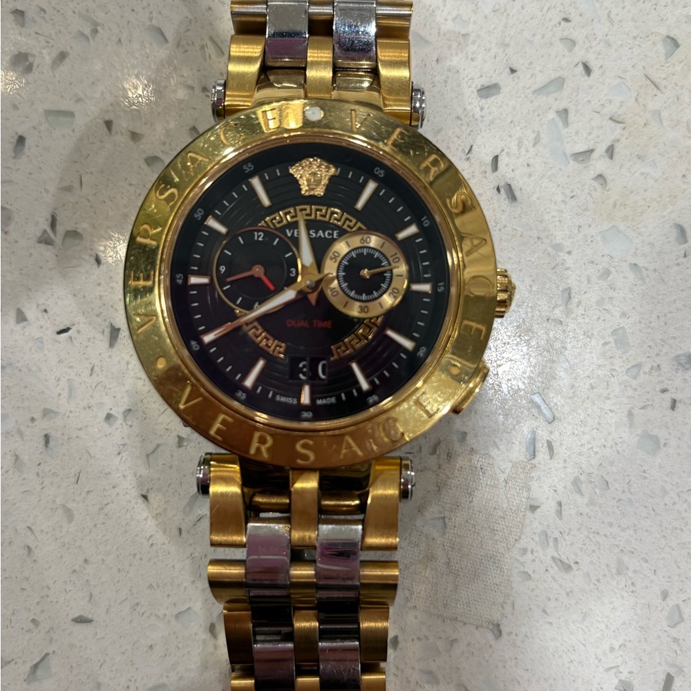 Versace Gold and Silver Men's Watch